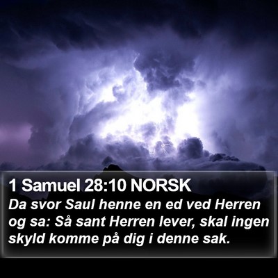 1 Samuel 28:10 NORSK Bible Verse Image