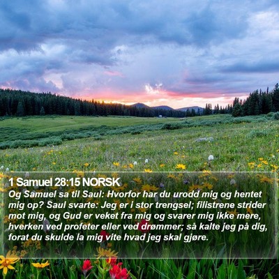 1 Samuel 28:15 NORSK Bible Verse Image