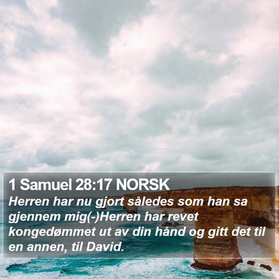 1 Samuel 28:17 NORSK Bible Verse Image