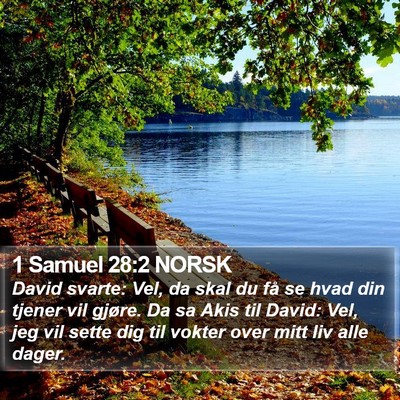 1 Samuel 28:2 NORSK Bible Verse Image