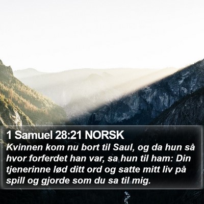 1 Samuel 28:21 NORSK Bible Verse Image