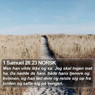 1 Samuel 28:23 NORSK Bible Verse Image