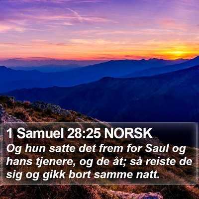 1 Samuel 28:25 NORSK Bible Verse Image