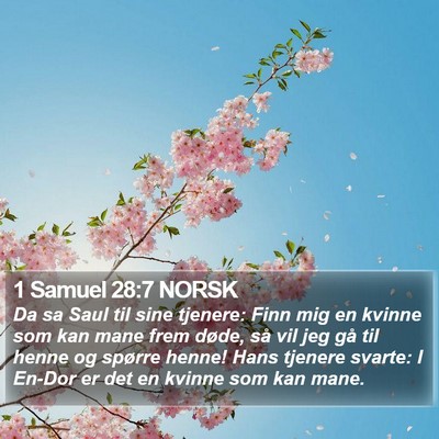 1 Samuel 28:7 NORSK Bible Verse Image