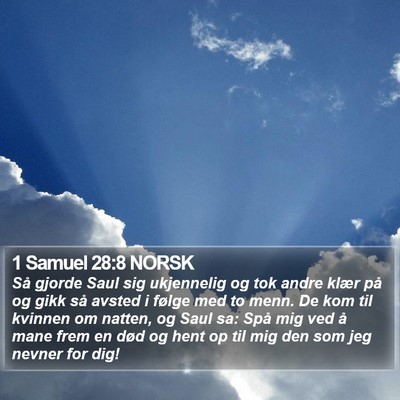 1 Samuel 28:8 NORSK Bible Verse Image