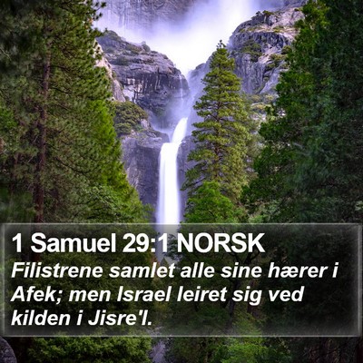 1 Samuel 29:1 NORSK Bible Verse Image