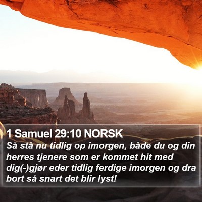 1 Samuel 29:10 NORSK Bible Verse Image