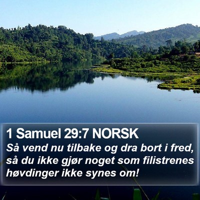 1 Samuel 29:7 NORSK Bible Verse Image