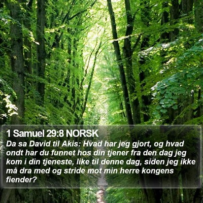 1 Samuel 29:8 NORSK Bible Verse Image