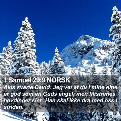 1 Samuel 29:9 NORSK Bible Verse Image