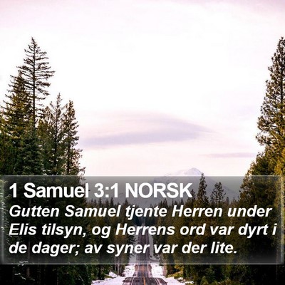 1 Samuel 3:1 NORSK Bible Verse Image