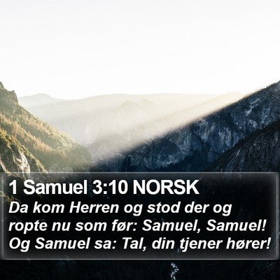 1 Samuel 3:10 NORSK Bible Verse Image