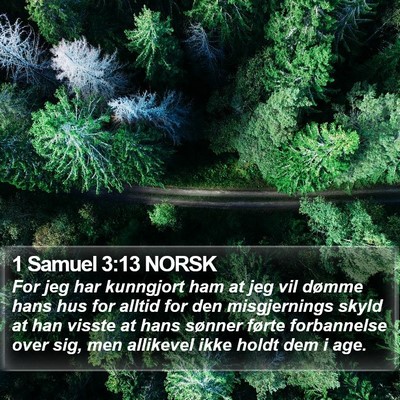 1 Samuel 3:13 NORSK Bible Verse Image