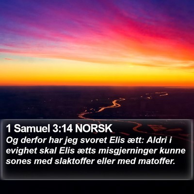 1 Samuel 3:14 NORSK Bible Verse Image
