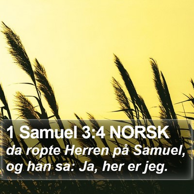 1 Samuel 3:4 NORSK Bible Verse Image