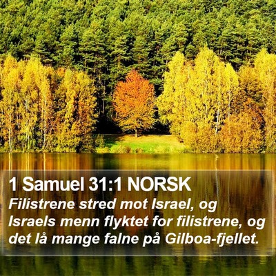 1 Samuel 31:1 NORSK Bible Verse Image