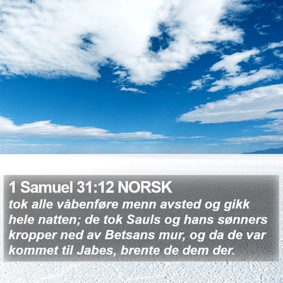 1 Samuel 31:12 NORSK Bible Verse Image