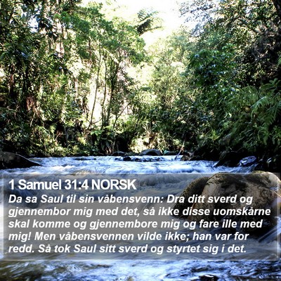 1 Samuel 31:4 NORSK Bible Verse Image