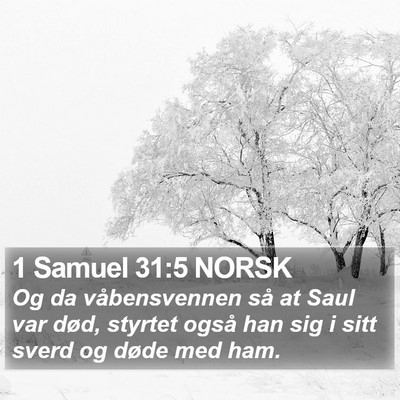 1 Samuel 31:5 NORSK Bible Verse Image
