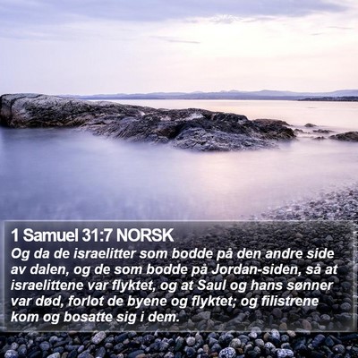 1 Samuel 31:7 NORSK Bible Verse Image