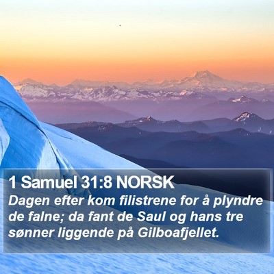 1 Samuel 31:8 NORSK Bible Verse Image