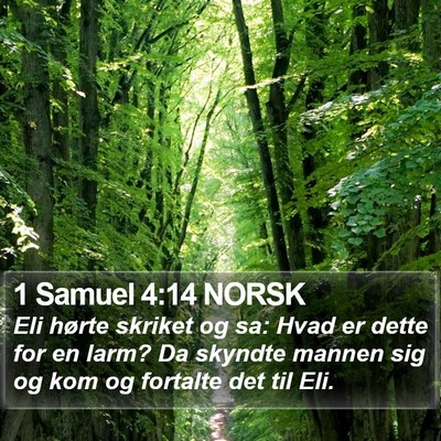 1 Samuel 4:14 NORSK Bible Verse Image