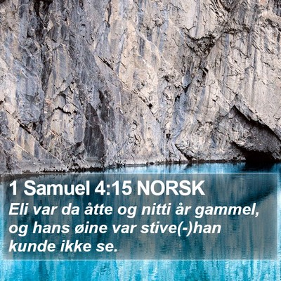 1 Samuel 4:15 NORSK Bible Verse Image