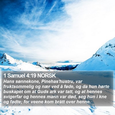 1 Samuel 4:19 NORSK Bible Verse Image