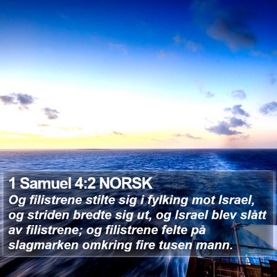 1 Samuel 4:2 NORSK Bible Verse Image