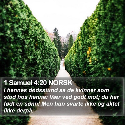 1 Samuel 4:20 NORSK Bible Verse Image
