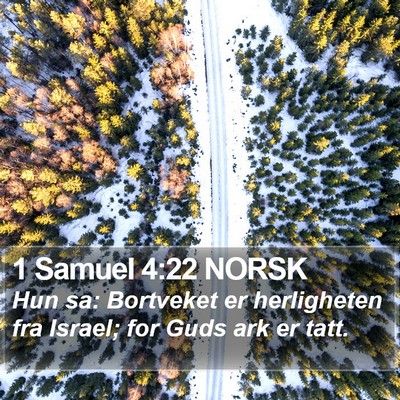 1 Samuel 4:22 NORSK Bible Verse Image