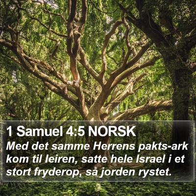 1 Samuel 4:5 NORSK Bible Verse Image