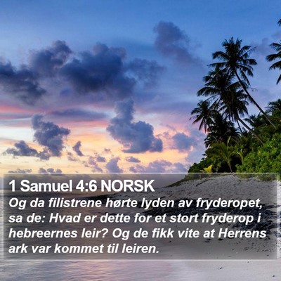 1 Samuel 4:6 NORSK Bible Verse Image
