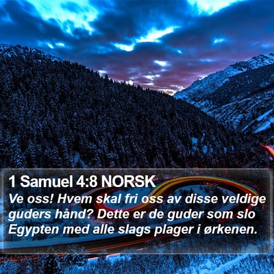 1 Samuel 4:8 NORSK Bible Verse Image