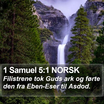 1 Samuel 5:1 NORSK Bible Verse Image