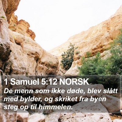 1 Samuel 5:12 NORSK Bible Verse Image
