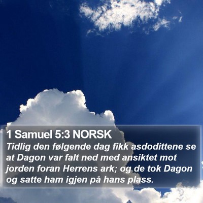 1 Samuel 5:3 NORSK Bible Verse Image
