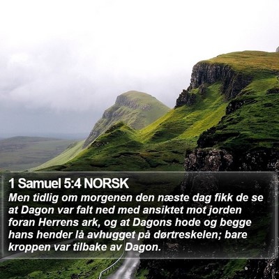 1 Samuel 5:4 NORSK Bible Verse Image