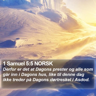 1 Samuel 5:5 NORSK Bible Verse Image