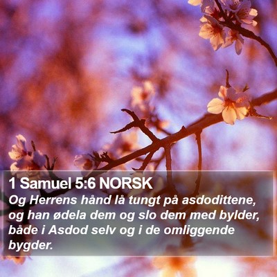 1 Samuel 5:6 NORSK Bible Verse Image