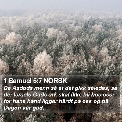 1 Samuel 5:7 NORSK Bible Verse Image