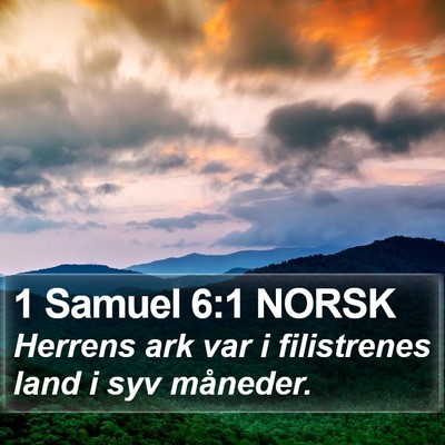 1 Samuel 6:1 NORSK Bible Verse Image