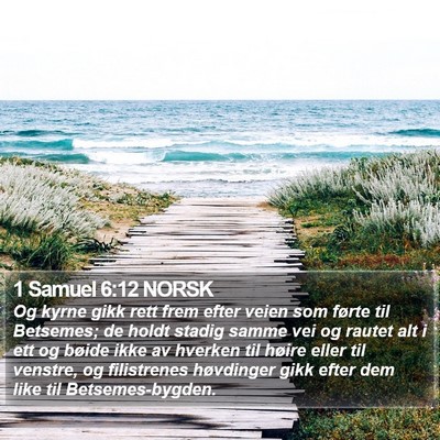 1 Samuel 6:12 NORSK Bible Verse Image