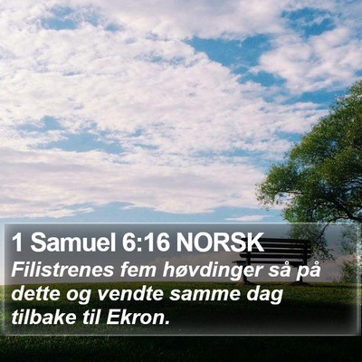1 Samuel 6:16 NORSK Bible Verse Image
