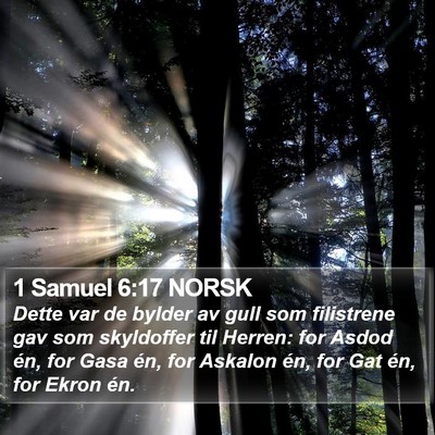 1 Samuel 6:17 NORSK Bible Verse Image