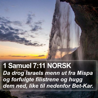 1 Samuel 7:11 NORSK Bible Verse Image