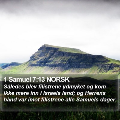 1 Samuel 7:13 NORSK Bible Verse Image
