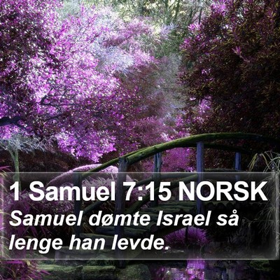 1 Samuel 7:15 NORSK Bible Verse Image