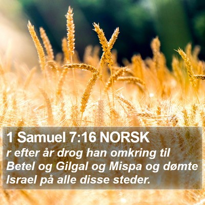1 Samuel 7:16 NORSK Bible Verse Image