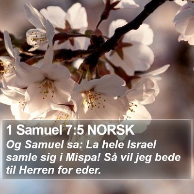 1 Samuel 7:5 NORSK Bible Verse Image
